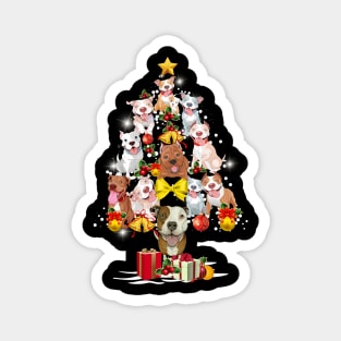 Merry Pitmas Christmas Tree Magnet