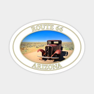 Antique Car on Historic Old Route 66 in Arizona Magnet