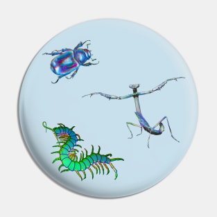 Blue and Green Bugs Mini Pack Pin