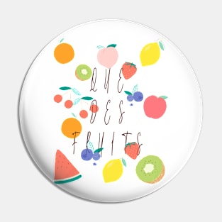 Cute graphic fruit drawing Pin