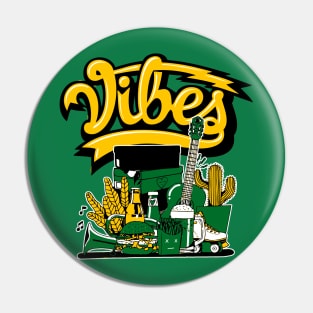 Good Vibes Pine Green Pin