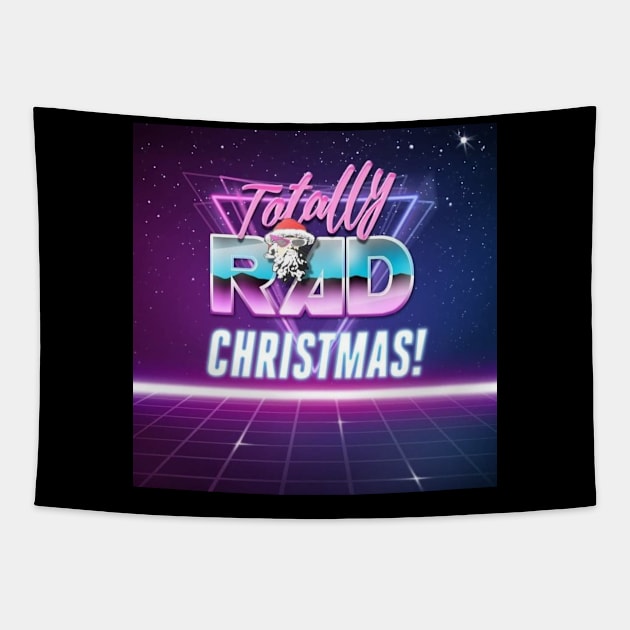 Totally Rad neon logo Tapestry by Totally Rad Christmas