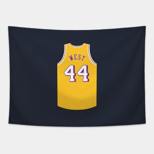 Jerry West Los Angeles Jersey Qiangy Tapestry