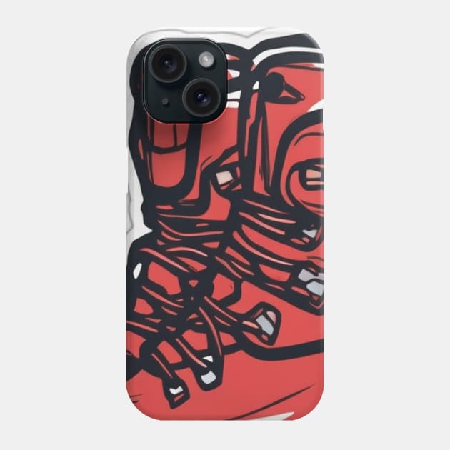 Bold Red Hiking Boot Design No. 825 Phone Case by cornelliusy