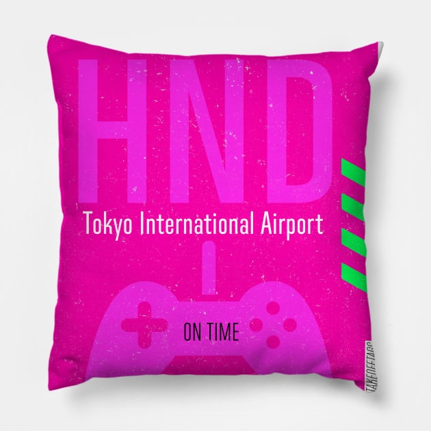 HND Tokyo airport Pillow by Woohoo