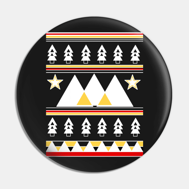 Cozy Aztec Christmas Pattern Pin by faiiryliite