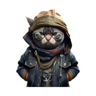 Cat Wearing a Jacket T-Shirt