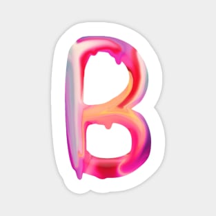 Letter B In Vibrant Watercolor Magnet