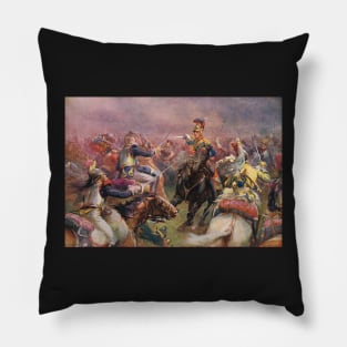 Charge of The Heavy Brigade Waterloo 1815 Pillow