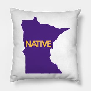 Minnesota Native MN Purple Pillow