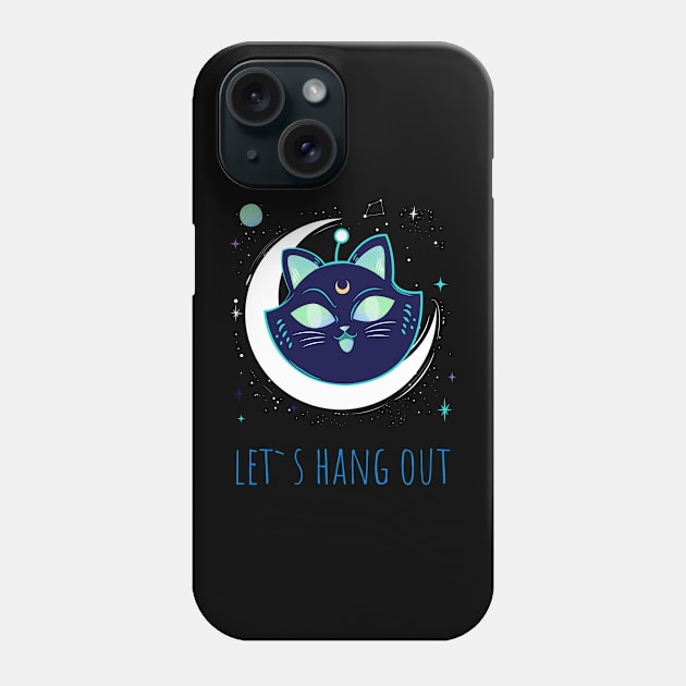 Let's Hang Out Awesome T-shirt for catlovers Phone Case by Awe Cosmos Store