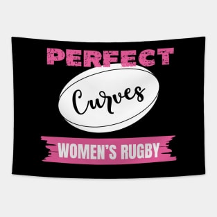 Perfect curves women's rugby Tapestry