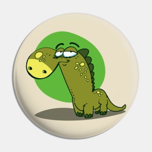 funny dino cartoon style dinosaur illustration Pin