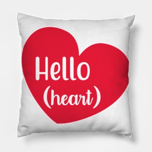 Hello heart Pillow