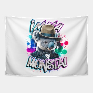 Imma Monsta! KOALA | Whitee | by Asarteon Tapestry