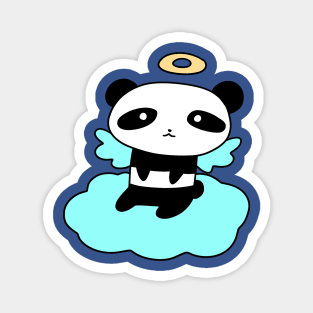 Angel Panda Sitting on a Cloud Magnet