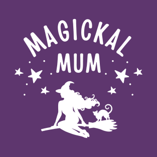 Magickal Mum Witch and Cat Mother's Day Cheeky Witch® T-Shirt