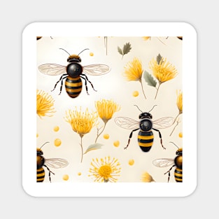 Honeycomb and Bee Pattern 24 Magnet