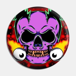 skull red eyes Pin