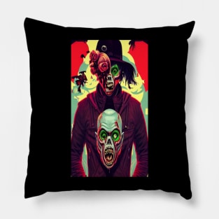 Zombie Punk Green Halloween Walking Dead Pillow