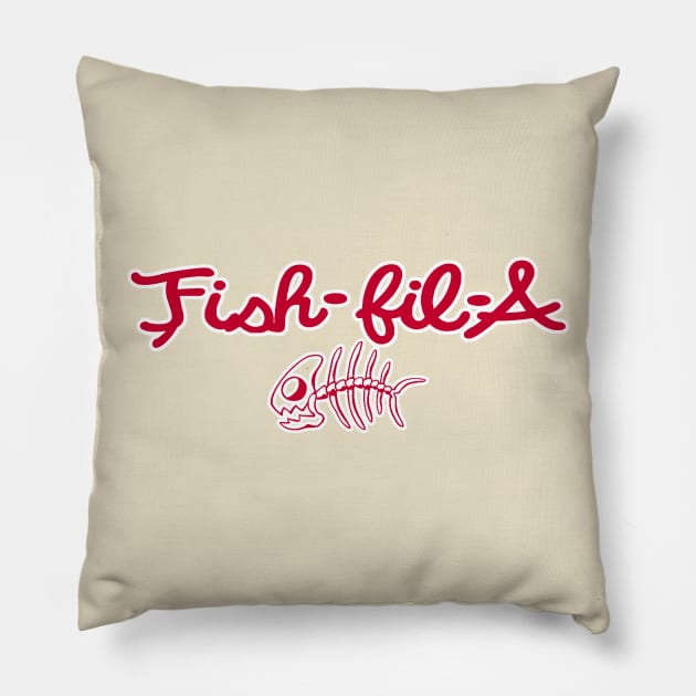 Fish fil a Pillow by Digitanim8tor