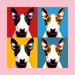 Pop Retro Miniature Bull Terrier Art - Cute Puppy T-Shirt