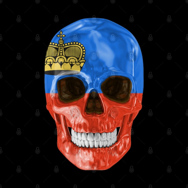 Liechtenstein Flag Skull - Gift for Liechtensteiner With Roots From Liechtenstein by Country Flags