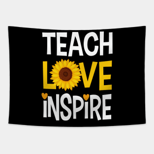 Teach Love Inspire Sunflower Gift Tapestry