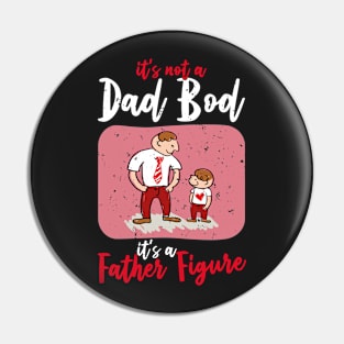 Dad Bod | White And Red Text Funny Dad Pin