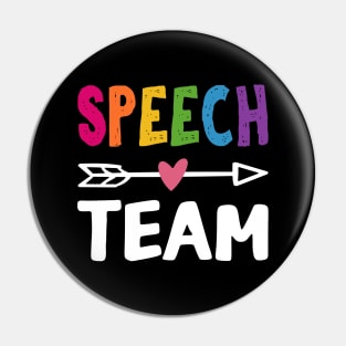 Speech Team Pin