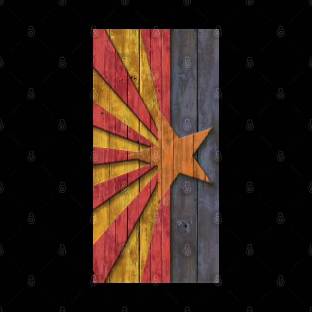 Vintage Flag of Arizona Wood Look by E