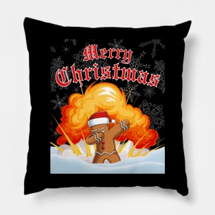 Merry Christmas Dab-splosion Pillow