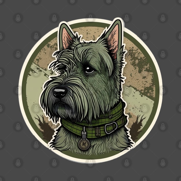 Scottish Terrier Camouflage Motif by Mike O.