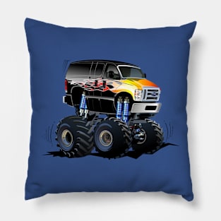 Cartoon monster truck Pillow