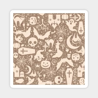 Halloween Linens - beige Magnet