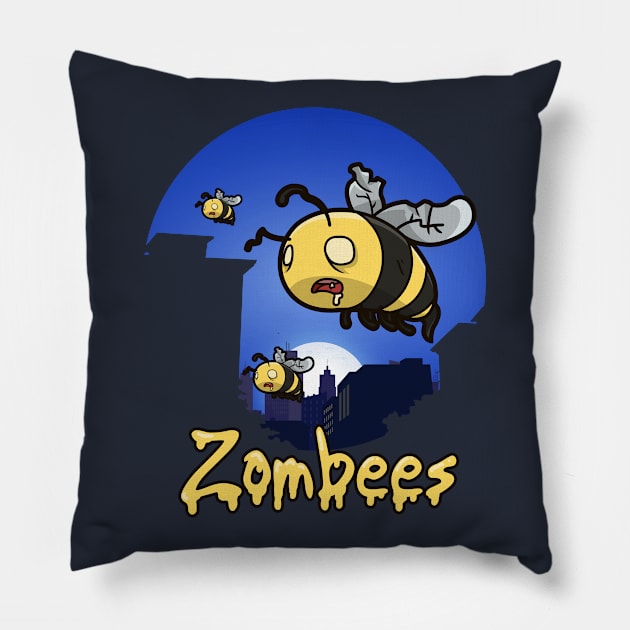 Zombees Pillow by Son Dela Cruz