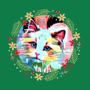 Cat Wreath Holidays are for Pets T-Shirt