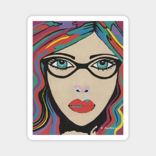 SCARLETT Pretty Girls Woman Painting Magnet