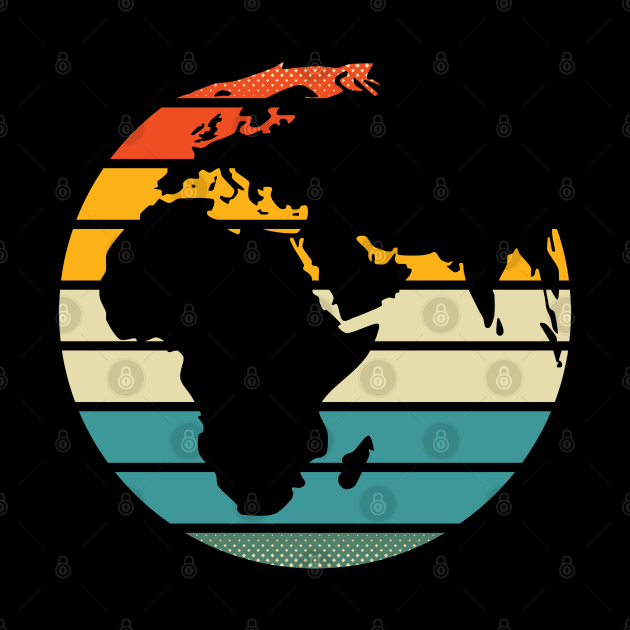 Planet Earth in Retro Colors by dkdesigns27