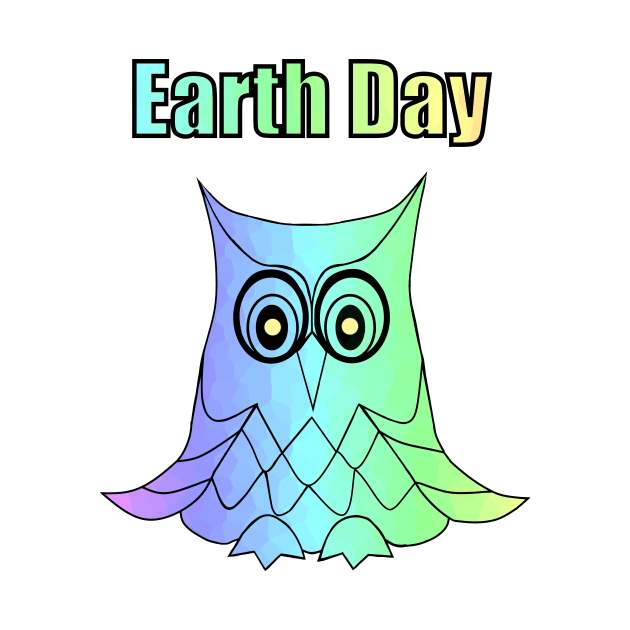 EARTH Day Celebration Blue Owl by SartorisArt1