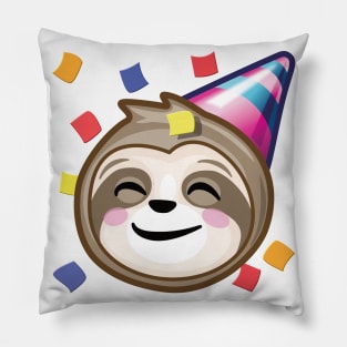 Celebration Sloth Face Pillow