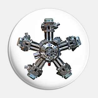 Radial Engine Cartoon Pin