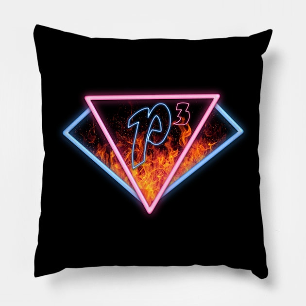 Charmed P3 Neon Flames Pillow by Ratherkool