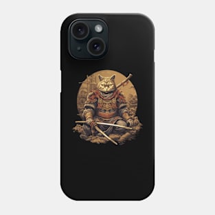 samurai ninja cat Phone Case