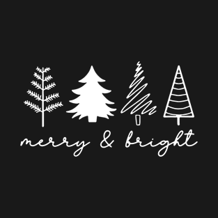 Christmas Tree Merry And Bright Winter Holiday Gifts Women T-Shirt