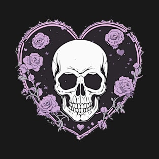 Goth Skull Heart T-Shirt