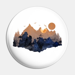 Sunset on the rocky hills Pin