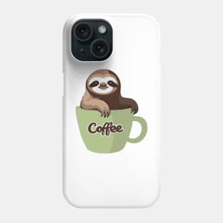 Sloth in the Coffee Mug for Caffeine and Chill Vibes Phone Case
