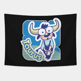 Taurus Colorful Zodiac Sign Cartoon April May Birthday Tapestry