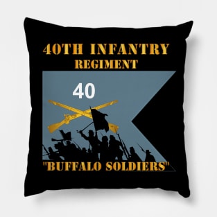 40th Infantry Regiment - Buffalo Soldiers - Charge X 300 Pillow